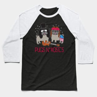 PUGS AND ROSES Baseball T-Shirt